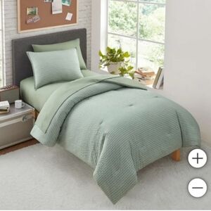 Daniela 5-piece Twin XL Microfiber Textured Comforter & Sheet Set new